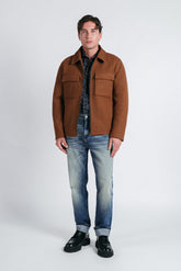 GIUBBOTTO COLLO CAMICIA IN PANNO BISCOTTO